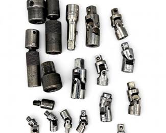 Group Of Steel Universal Joint Sockets