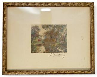 Wallace Nutting Hand-Colored Photograph – "Water Maples"
