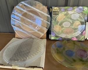 L E Smith Serving Platters