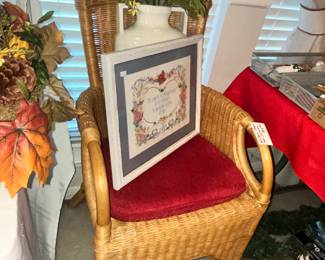 The other wicker chair