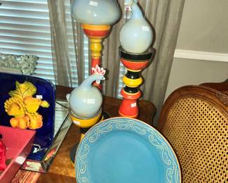 Colorful & whimsical pieces adorn the the dining table!