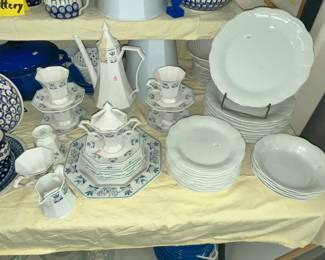 Independence Ironstone set and Mikasa Alura dinnerware