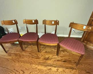 SET OF 4 TERRIFIC MCM WALNUT CHAIRS! Also have the matching table!