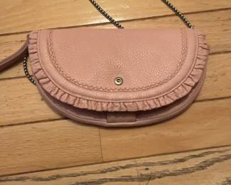 Pink Ruffle Crossbody Bag
