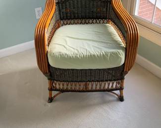 Art Deco Rattan Wicker Armchair