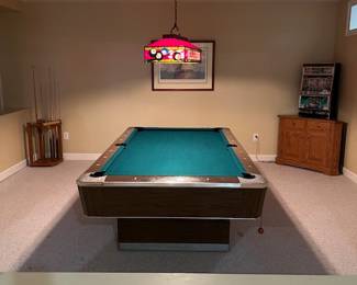 Pool Table & Assortment of Bar Items