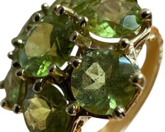 Size 7 14K Peridot 3.12 TCW Ring
