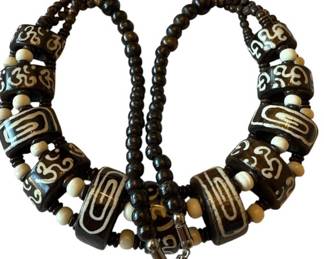 Nepalese Tibetan Indian Yak Bone Necklace