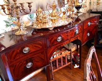Henkel Harris flame mahogany federal revival sideboard
