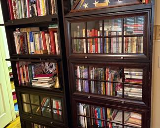 Pair of 5 tier barrister bookcases
