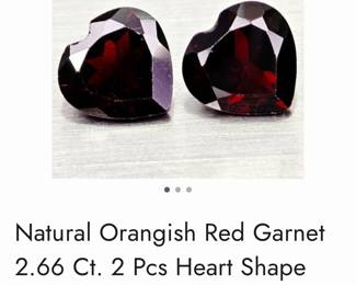 Garnet Hearts Multiple sets. Vary in Color.
