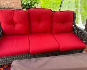 All Weather Three cushion outdoor couch