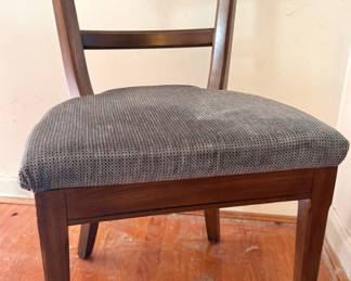 Vintage Mid-Century Modern Dining Chair with Textured Upholstery and Walnut Frame
