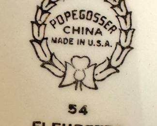 Charming vintage Pope-Gosser China Fleurette No. 54 dinner plates