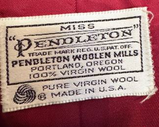Vintage 1960s Pendleton Miss Pendleton Wool Jacket – Red & Navy Check, Made in USA