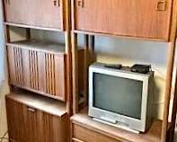 Mid-Century Modern Teak Wall Unit – Vintage Danish Modular Shelving & Storage System
