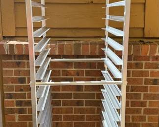 Commercial Aluminum 20Sheet Pan Bakery Rack with Trays Casters