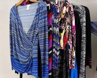 Cache, Jones NY, Nine West Knit Tops Dresses Mixed Prints Metallics, Sz S12