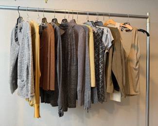 Metallic Neutral Designer Sweater Collection Cache, Bebe, WHBM, Lillie Rubin, Zelda