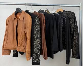 04 Cache Designer Leather and Lace Jackets Collection 7 Pieces