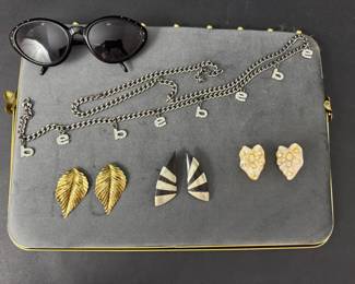 Posh Accessories Lot Belly Chain, Earrings, and Sunglasses