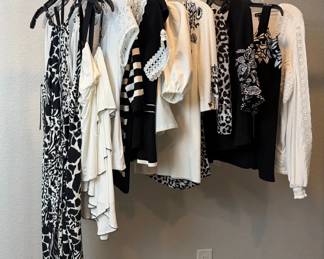 Elegant Black White Designer Blouse and Top Collection Cache, INC, WHBM, Bebe