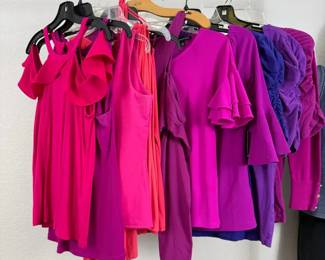 Cache, Michael Kors, Express Boston Proper Tops 12 Fuchsia Purple Designer Pieces