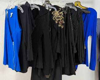Cache Arden B Designer Womens Tops and Dresses Collection Black Blue, 11 Pieces
