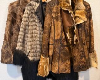 02 Cache, Express Steve Madden Faux Fur Jackets Mixed Textures Styles Size M, L