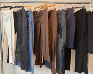 9 Piece Collection Cache Designer Jeans Embellished Denim and Pants Size 10 M