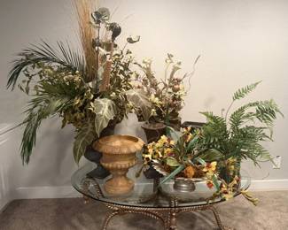 Artificial Floral Arrangements with Decorative Urns