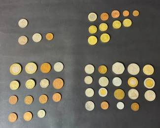 Mixed World Coins Collection 0.99 lb Assortment of International Currency