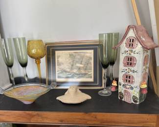 Glassware and Blue Sky House and Placemat