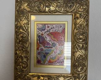 Small Gold Framed Butterfly Print