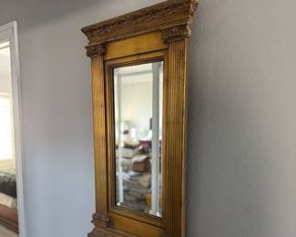 Rectangular Gold Classical Beveled Mirror Vintage
