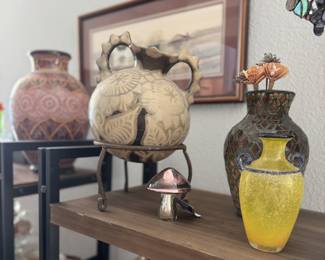 Various Decor Items (Shelves not for sale)