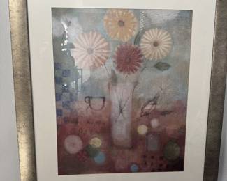 Large Framed Floral Print