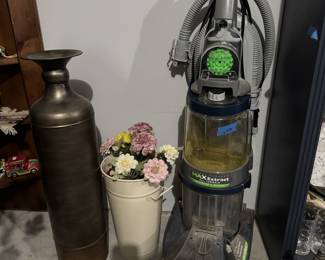 Metal Tall Vase, Metal Flower Holder and Rug Steamer