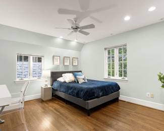 Queen size frame, mattress $250/set. Linens and bedding not included.