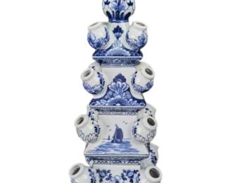 Blue and white chinoiserie tulipiere lamp (no shade), $195