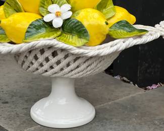Lemon compote pedestal bowl