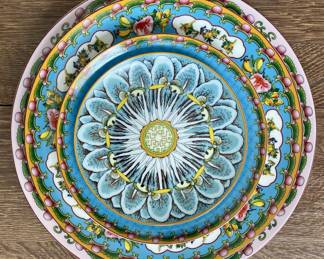 Famille rose dinnerware fine bone china - coordinating pieces