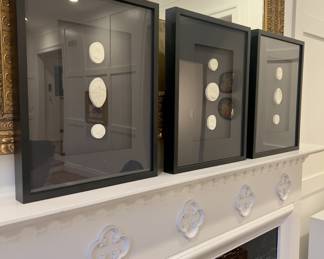 Restoration Hardware Intaglio Framed Art, Set of 3, $650