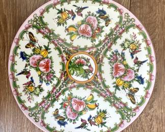 Famille rose fine bone china 13" charger plate, brand new, $95 each