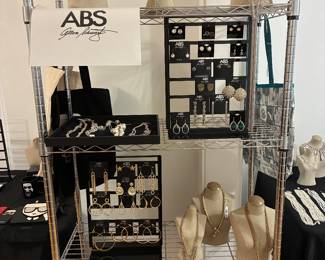 ABS by Allen Schwartz - Bling! in gold tone and silver tone finishes with large rhinestones
