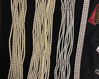 Carolee - Estate choker designs in silver tone finish with Austrian crystals and glass pearls