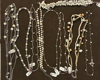 Carolee - Casual pearls - glass pearls and silver tone finish details.