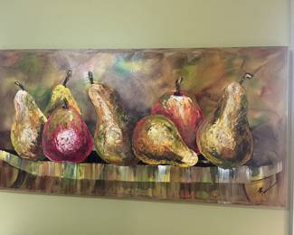 Still life of pears