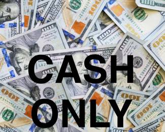 Cash only sale