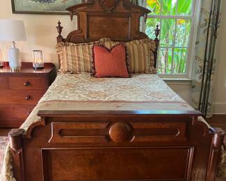 Victorian bed with new mattress set